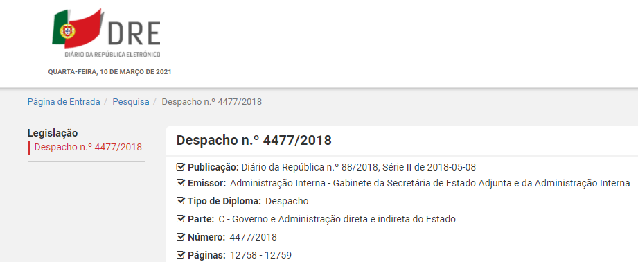 Instalação e utilização do sistema de videovigilância no município de Coimbra